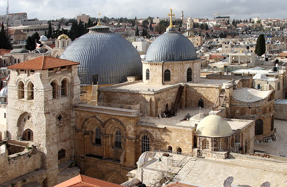The Church of the Holy Sepulchre in the Christian Quarter of the Old City of Jerusalem, a holy place of Christianity