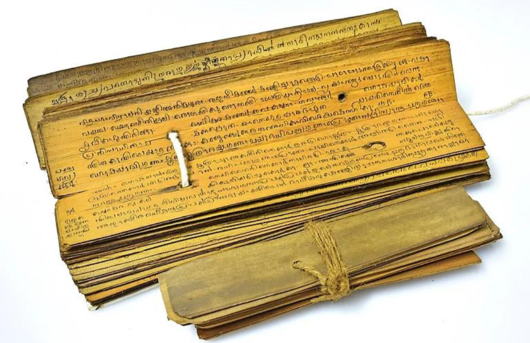 Palm-leaf manuscripts — an important medium of traditional learning in Kerala.