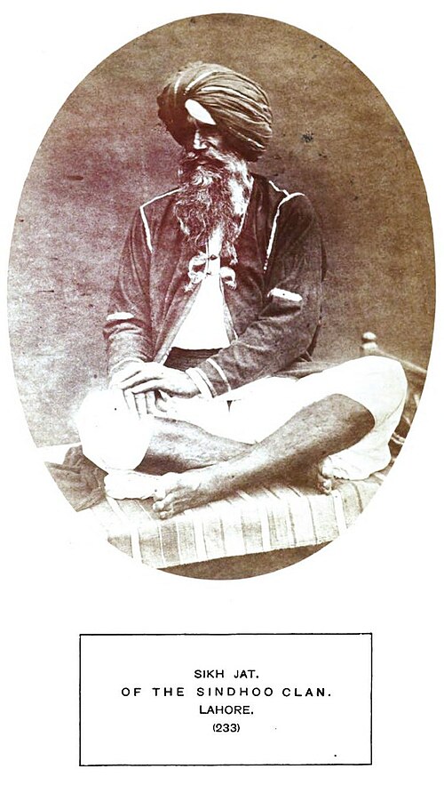Jat Sikh of the "Sindhoo" clan, Lahore, 1872