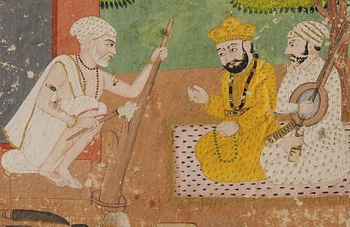 Guru Nanak and Mardana with Bhai Lalo