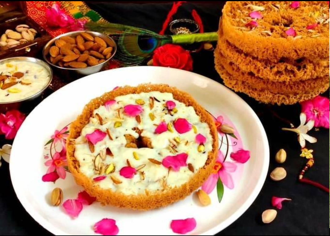Ghevar / regional vegetarian food