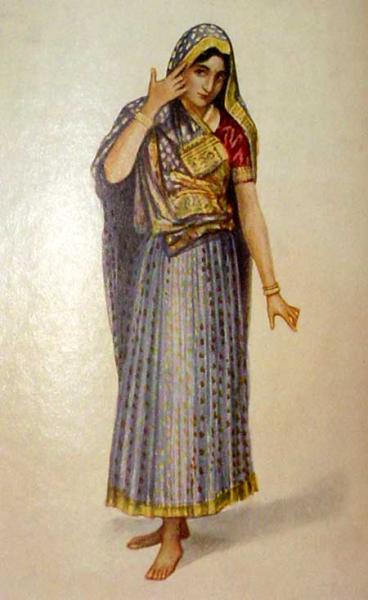 A Nagar beauty," a watercolor by M. V. Dhurandhar, 1928