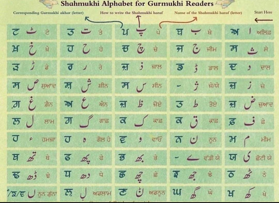 Punjabi is written in Gurmukhi in India and Shahmukhi in Pakistan.