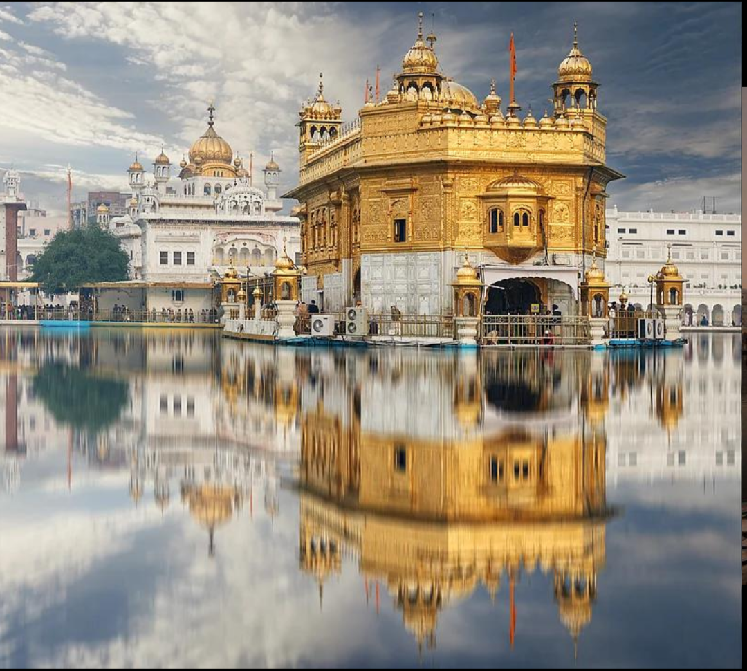The Golden Temple at Amritsar is one of the most important landmarks of Sikh Punjab.