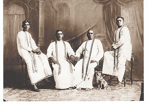 Chettiars in traditional attire, 1920s