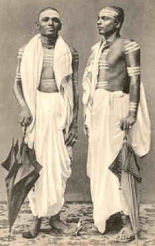 Caption: Traditional attire of members of the Chettiar community, reflecting their distinctive cultural and social identity.