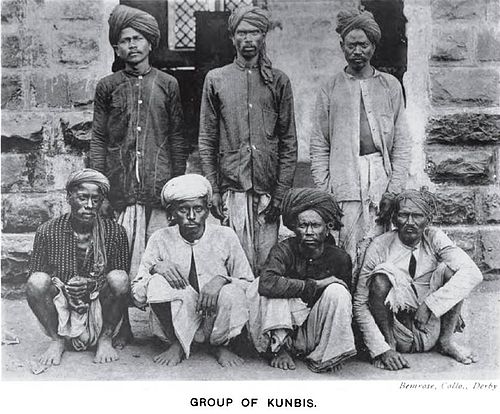 A group of Kunbis in Central India, 1916