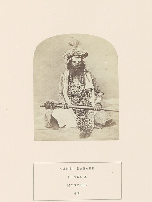A Kunbi in ceremonial attire, c. 1865-187