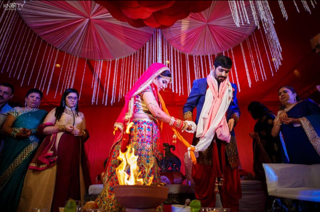 Traditional weddings combine family rituals, ceremonies and celebrations characteristic of rural North India.