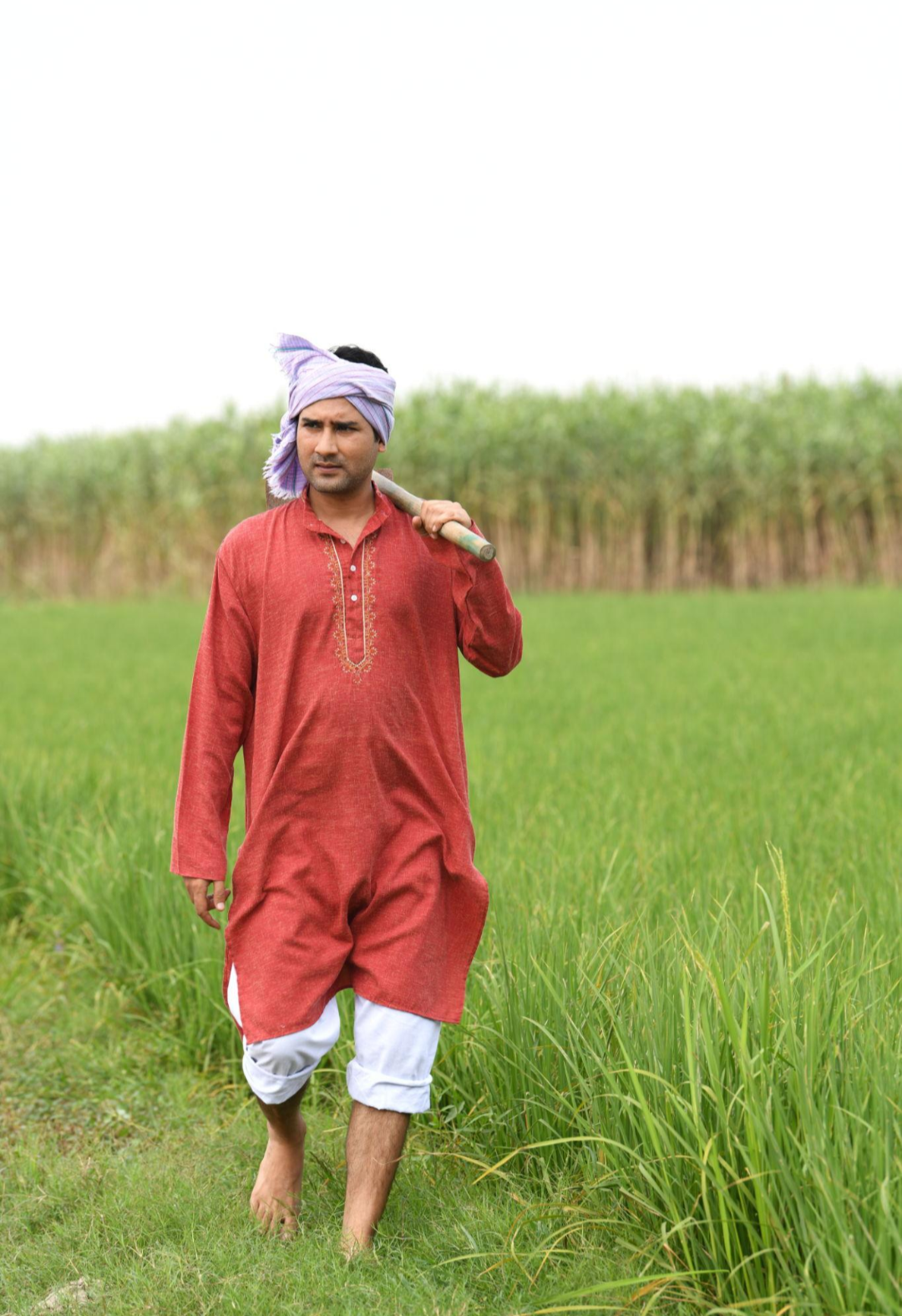 Dhoti, kurta and gamchha — traditional clothing associated with the rural Hindi belt.