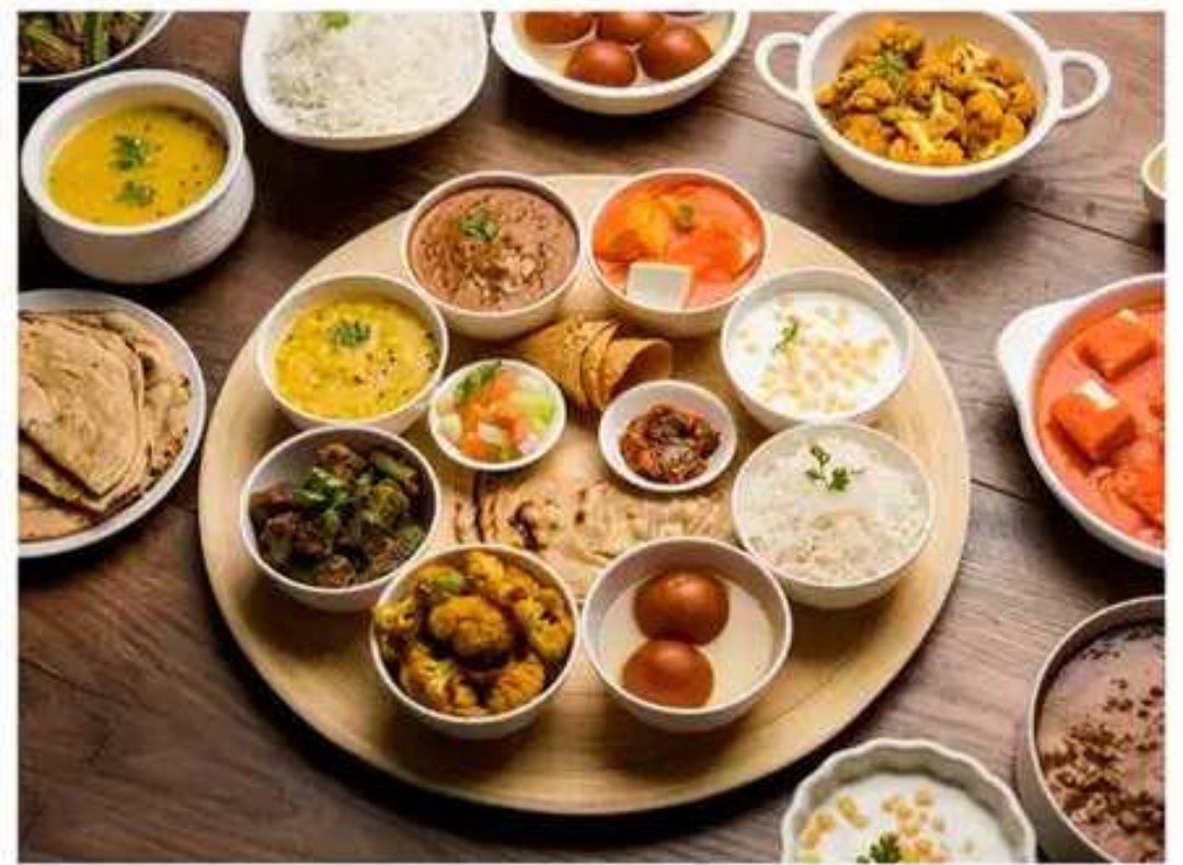 Roti, sabzi, dal and seasonal vegetables — everyday food shaped by the agricultural landscape of the Doab.