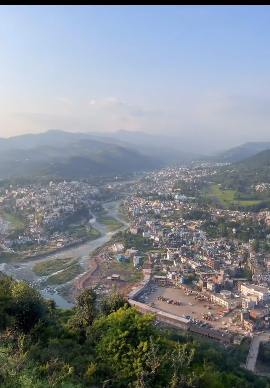 Traditional hillside architecture characteristic of parts of the wider Pahari region of Jammu and Kashmir.