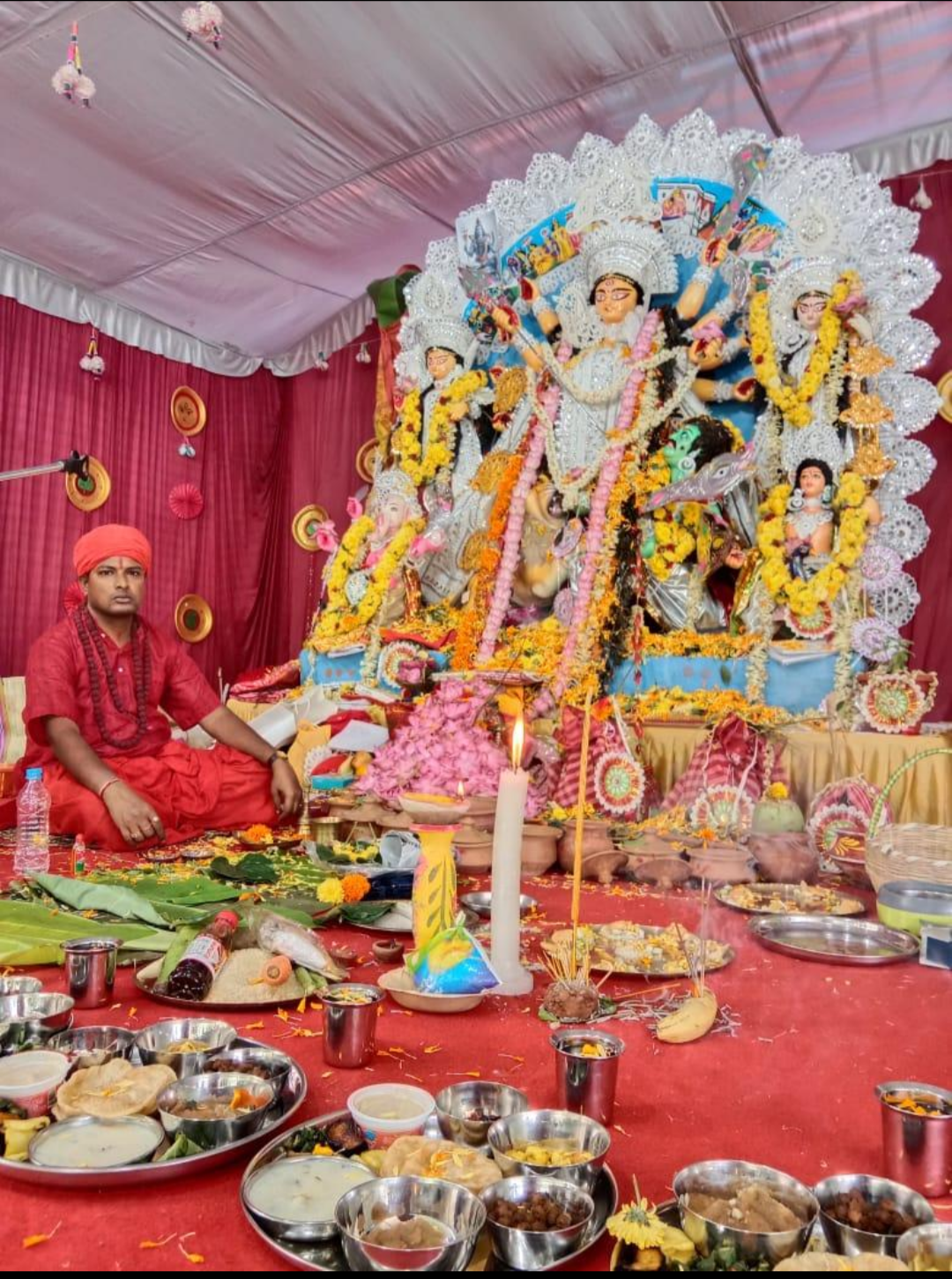 Bengali Brahmin priest / traditional puja