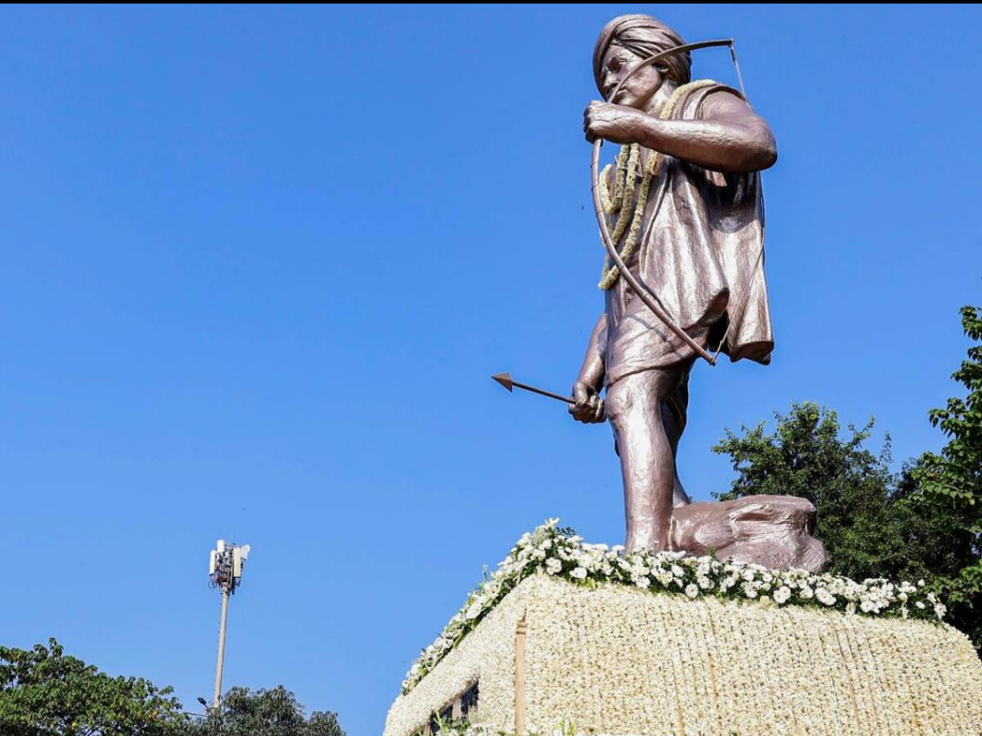 Memorial to Birsa Munda at Ulihatu, birthplace of the leader of the Ulgulan of 1899–1900.