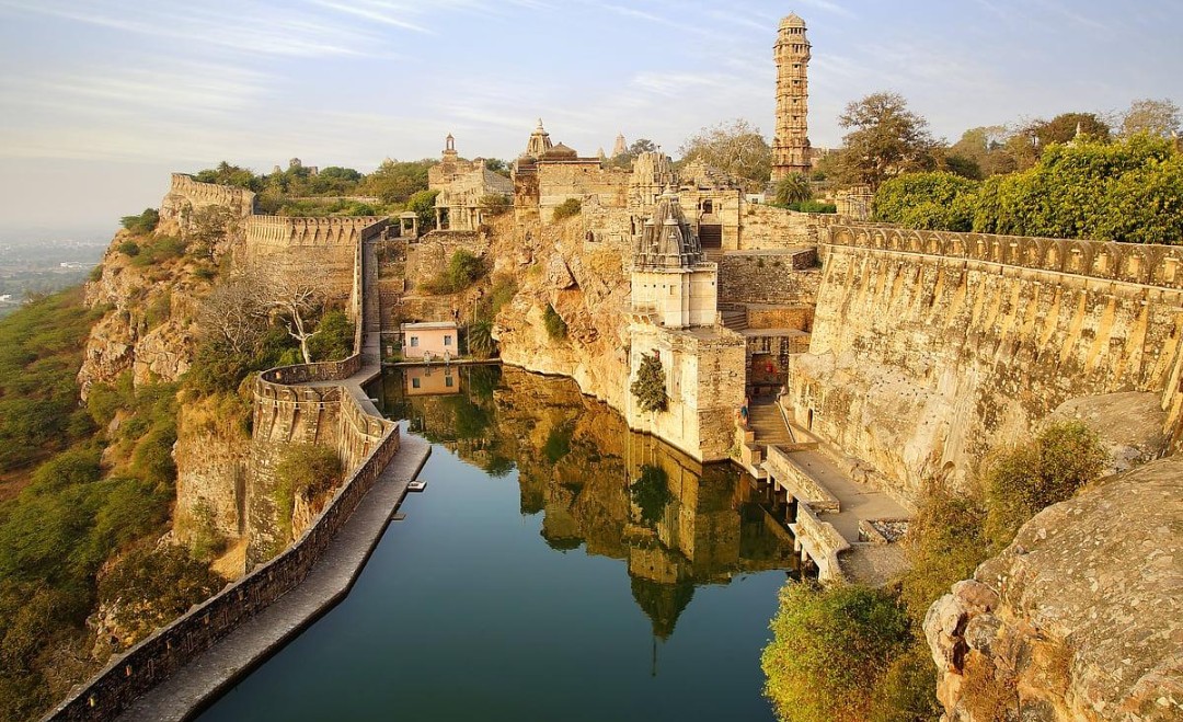 Chittorgarh Fort, the historic stronghold and former capital of the Mewar kingdom, closely associated with the Sisodia dynasty.